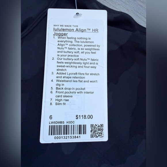 Lululemon Align Jogger 28" in Heritage 365 Camo Deep Coal Multi Size 6 - Picture 2 of 5